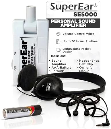 SuperEar SE5000 - Hearing Amplifier, Personal Headphones, Audio Accessories
