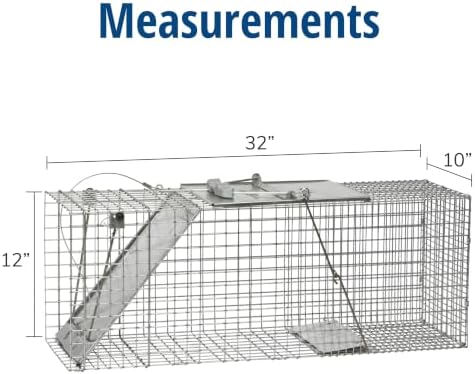Havahart 1085 Large 1-Door Easy Set Humane Live Animal Trap for Armadillos, Cats, Groundhogs, Muskrats, Opossums, Raccoons