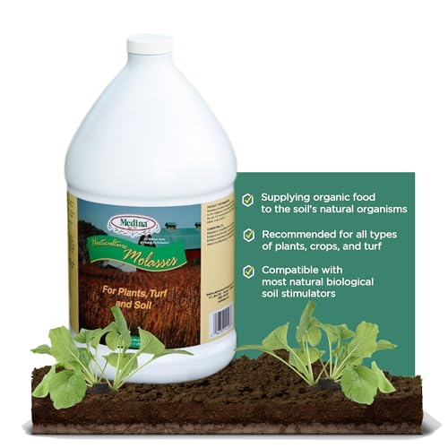 Medina Horticultural Molasses, 1 Qt - Nutrient-Rich Soil & Plant Feed | Feeds beneficial microbial life; supports organic gardening; versatile on lawns, gardens & trees