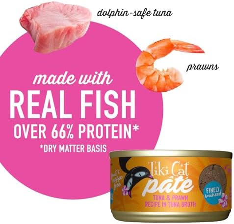 Tiki Cat Grill Pâté Wet Cat Food, Tuna & Prawn, 2.8 oz. Cans (12 Count)