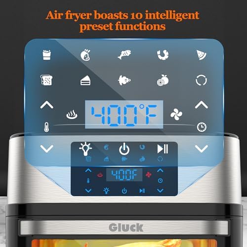 Air Fryer Oven Large 20 QT, Multifunctional 10-in-1 Airfryer Toaster Combo | Family Size, 3 Cooking Racks, Big Window, Rotisserie, Dehydrate, Bake