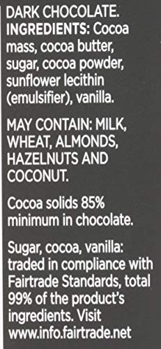 Divine Chocolate, Bar Dark Chocolate Exquisitely Rich 85%, 3 Ounce