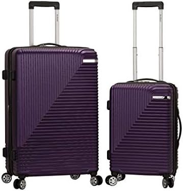 Rockland Star Trail Hardside 2 Piece Expandable Spinner Wheel Luggage Set, (20"/24"/28"), Champagne
