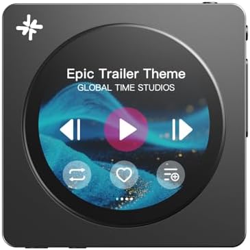 FIIO DISC Portable HiFi Music Player, Dual DAC Digital Audio Player with 3.5mm & 4.4mm Outputs, Bluetooth 5.4 LDAC,Touchscreen (Black)