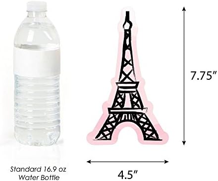 Big Dot of Happiness Paris, Ooh La La - Eiffel Tower Decorations DIY Paris Themed Baby Shower or Birthday Party Essentials - Set of 20