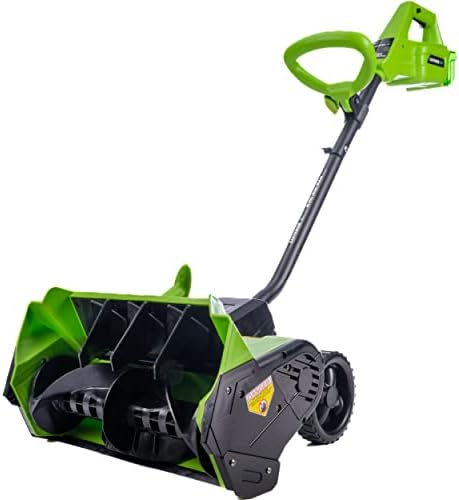 Earthwise SN74016 40-Volt Cordless Electric Snow Shovel, Brushless Motor, 16-Inch width, 300lbs/Minute (Battery and Charger Included)