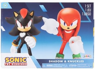 JAKKS Pacific Sonic The Hedgehog 4" Action Figure 2 Pack Knuckles & Shadow