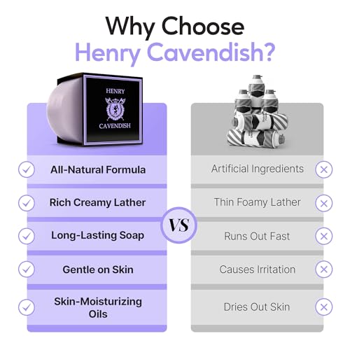 Henry Cavendish Lavender Premium Natural Shaving Soap - 4 Oz Puck