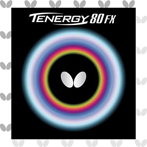 Butterfly Tenergy 80 FX Table Tennis Rubber Table Tennis Rubber - 1.7 mm, 1.9 mm, or 2.1 mm - Red or Black - 1 Inverted Table Tennis Rubber Sheet - Professional Table Tennis Rubber