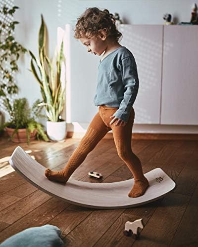 Kinderfeets, Kinderboard, Waldorf Original Wooden Balance Board for Toddlers, Kids, Teens, Adults