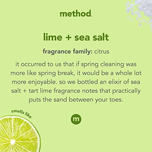 method All-Purpose Cleaner Spray, Lime + Sea Salt, 28 fl oz | Cuts Grease & Grime on Counters, Glass, Sealed Wood & Floors, for Kitchen & Bathroom, Controlled Mist, Streak Free
