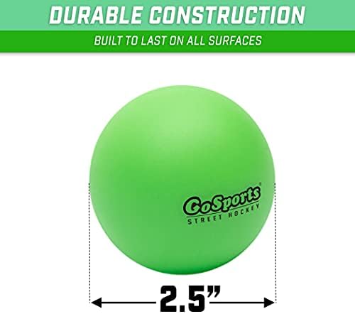 GoSports Street Hockey - Choose Between Goal Set with Sticks, Balls (6 Pack) or Sticks (2 Pack)