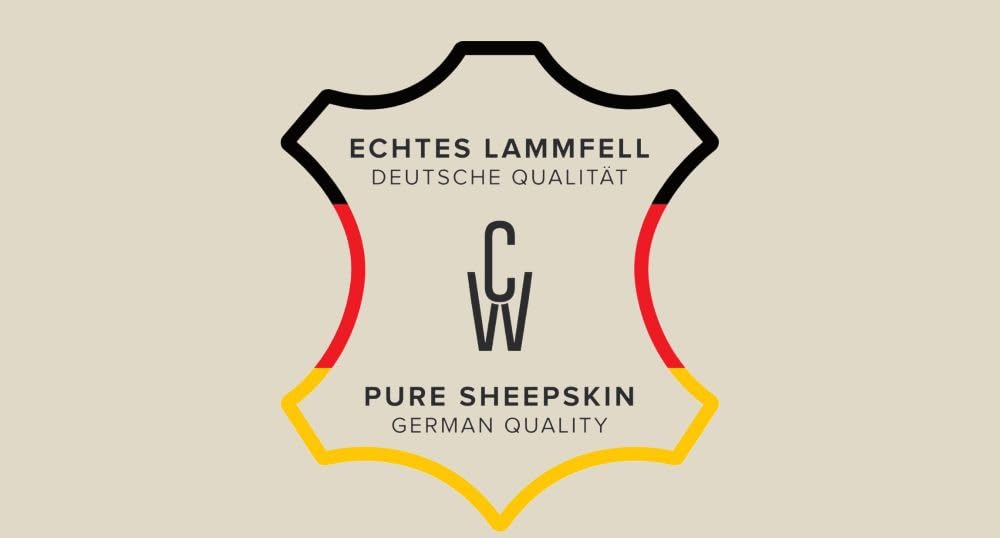 Werner Christ - Genuine Sheepskin BABYSWEET - Cuddly, Medical Fur, Ideal for Baby Carriages, as a Crawling mat or Rug. Length +/- 37.3", Color Natural Gold-Yellow