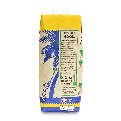 CocoGoods Co Single-Origin Natural Coconut Water with Fresh Pineapple Juice 16.9 fl. oz, 12 pack