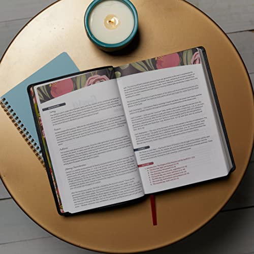 NKJV, The Woman's Study Bible, Genuine Leather, Black, Red Letter, Full-Color Edition: Receiving God's Truth for Balance, Hope, and Transformation