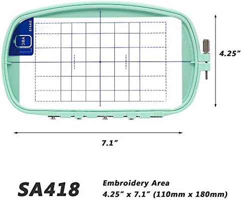Sew Tech Embroidery Hoop for Brother, 4.3x7.1in 110x180mm SA418 EF33 Frame