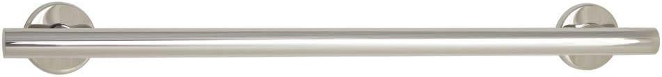 Seachrome 18-inch Coronado Designer Straight Bathroom Shower Grab Bar, Satin Stainless Steel, Brushed Nickel