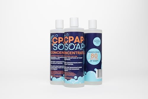 Concentrate, 16 Fl Oz Liquid Cleaning Solution for Mask, Hose, and Accessories - CPAP Cleaning Supplies - Alcohol, Fragrance