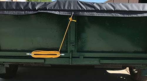 Hand Crank Tarp Roller Kit with Mesh or Vinyl Tarp for Dump Truck or Trailer by Kym Industries Inc. (Mesh, 5'6" x 12')
