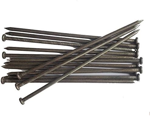 Landscape Stakes Metal Landscape Edging Anchoring Spikes, 10-Inch Length 50 Count, for Artificial Turf Stakes, Paver Edging, Weed Barrier, Timber