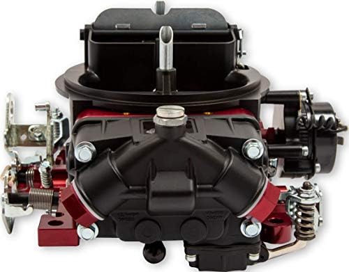 NEW QUICK FUEL TECHNOLOGY BRAWLER STREET CARBURETOR,RED BILLET BLACK FINISH,MECHANICAL SECONDARIES,750 CFM,4150 MODEL,COMPATIBLE WITH GASOLINE
