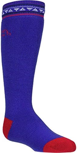 Bridgedale Merino Ski Sock - 2-Pack - Kids' Royal/Red, M
