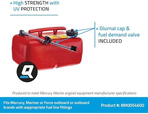 Quicksilver 8M0054600 6.6 Gallon Portable Fuel Tank