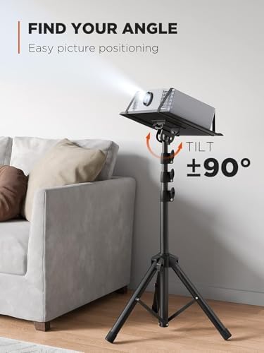 AMADA Projector Stand, Laptop Stand with Adjustable Height 22 to 36 inch, Heavy Duty Projector Mount as DJ Racks, Portable Projector Tripod Stand