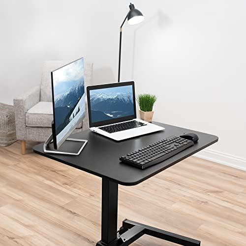 VIVO Black Mobile 32 x 24 inch Standing Laptop Cart, CART-V07B