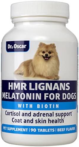 HMR Lignans and Melatonin for Dogs with Cushings. Superior 3in1 Formula with Biotin. Adrenal Support