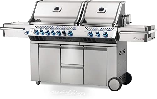 Napoleon PRO825RSBINSS-3 Prestige PRO 825 RSBI Natural Gas Grill, sq.in. + Infrared Rear & Bottom Range Burner, Stainless Steel