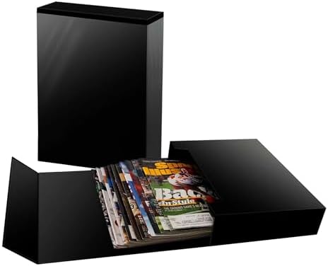 BCW Magazine File Holder - Black | Holds up to 20 Magazines | Magnetic Closure | Magazine Storage Box Holder | Magazine Box Ideal Organizer for