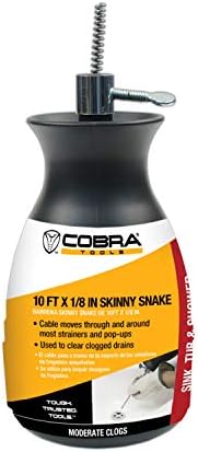 COBRA PRODUCTS CO 00710 Skinny Snake Drain Cleaner, Black