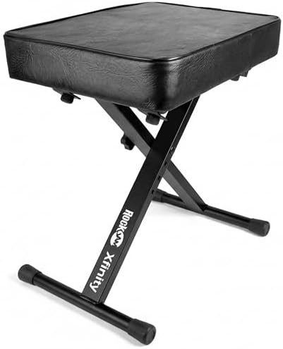 RockJam RJKBB100 Adjustable Padded Piano Bench