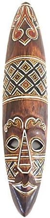 OMA African Mask Wall Hanging Decor Wooden Hand Crafted Tiki God Blessing & Protection Wall Decor Home Gift (Blessing & Protection)
