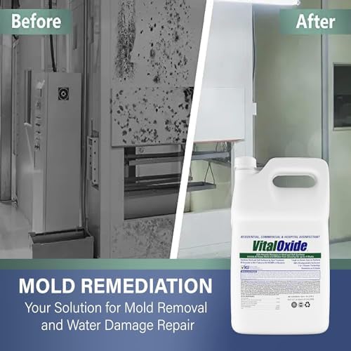 Vital Oxide Disinfectant, Deodorizer, Cleaner, Food-Contact Sanitizer, Virucide – (EPA registration #82972-1) – Kills Mold & Mildew, Eliminates Odors -1 Gallon | EPA registration 82972-1, disinfectant, deodorizer, cleaner, food-contact sanitizer and viru…