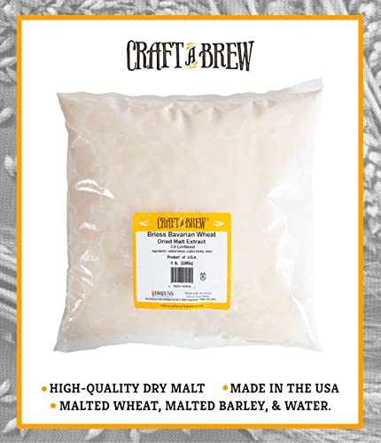 Craft a Brew - Dry Malt Extract for Brew Kit -5 Pounds Bavarian Wheat - All Purpose Base Extract - For Any Beer Style - Effective Fermentation