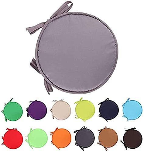 Indoor/Outdoor Chair Pads Round Seat Cushions Garden Patio Home Cushions - Diameter 38cm (2pcs,Red)