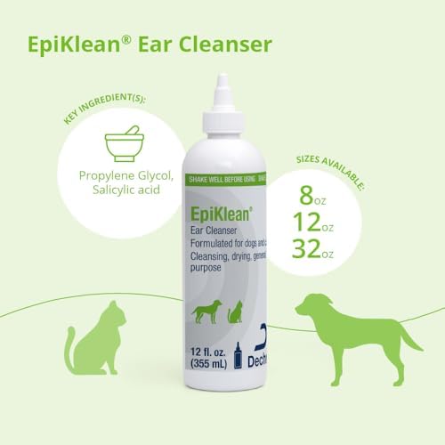 EpiKlean® Ear Cleanser for Dogs and Cats, 12 Fl Oz | Cleansing, Drying, General Purpose; Packaging May Vary