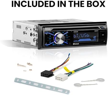 BOSS Audio Systems 508UAB Single DIN Bluetooth Car Stereo, CD Player, USB