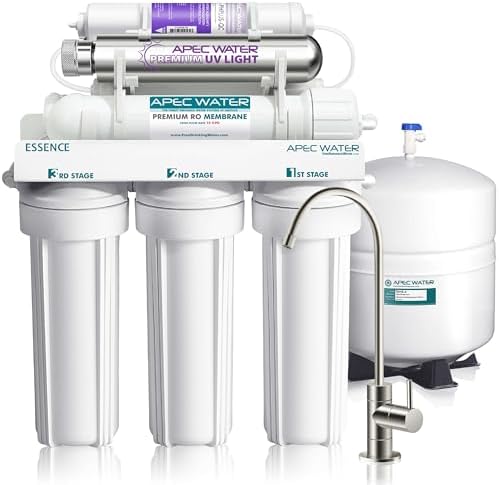 APEC Water ROES-50, 5-Stage Under Sink Reverse Osmosis System, 50 GPD | NSF Certified 372 & 58, Reduces 99% of Impurities, DIY Installation