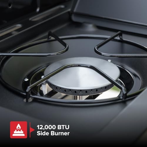 Nexgrill Propane 3-Burner Gas Grill, Side Burner with Durable Steel Lid