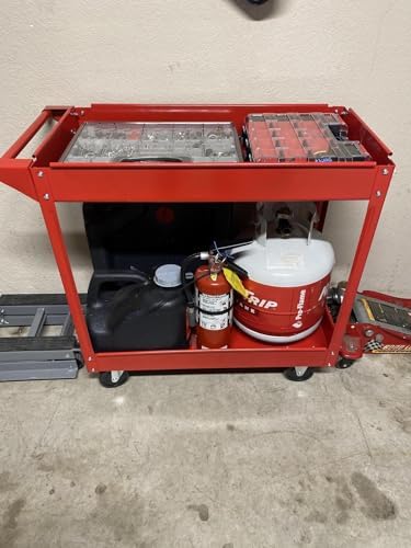 16 In. x 30 In.Two Shelf Steel Service Cart