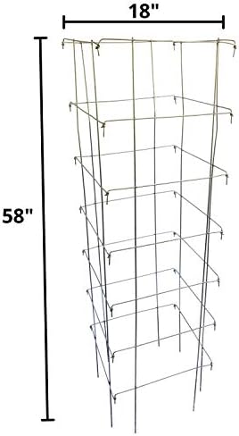 Happy Trees Large Heavy Duty Folding Tomato Cages, 3-Pack, Made in USA