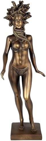 Design Toscano KY71304 Hebe Greek Woman Patron of Youth Indoor/Outdoor Garden Statue, Large Size, 10 inches Wide, 32 inches Tall, Handcast Polyresin, Antique Stone Finish