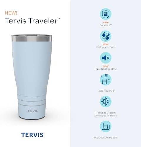 Tervis Sunset in Paradise Made in USA Double Walled Insulated Tumbler Travel Cup Keeps Drinks Cold & Hot, 24oz, Classic
