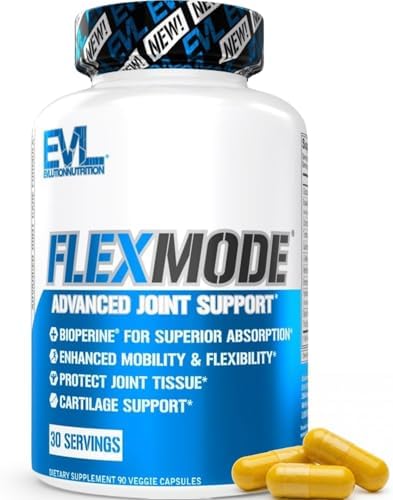 EVL FlexMode Joint Support with Glucosamine & Chondroitin - 30 Servings | Advanced joint formula with MSM