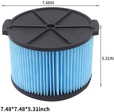 VF3500 26643 3-Layer Fine Filter for 3-4.5 Gallon Wet Dry Vac WD3050 WD4050 WD4070 WD4522 4000RV, 4500RV. Half Height