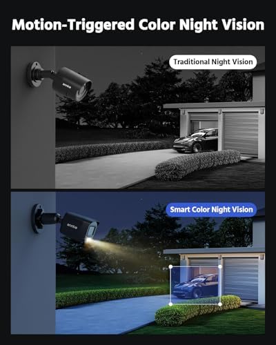 ANNKE 3K Lite Wired Security Camera System Outdoor, 8X 2MP Cameras, 1TB HDD | AI Human/Vehicle Detection