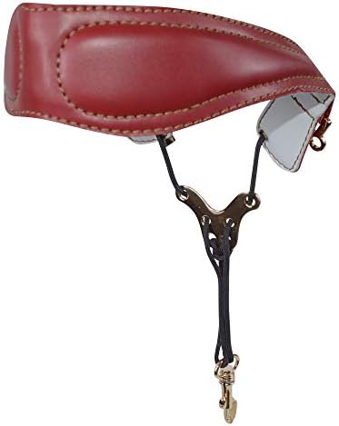adorence Leather Saxophone Neck Strap for Alto & Tenor Saxophone - Red